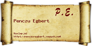 Penczu Egbert névjegykártya